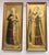 A pair of vintage framed reproduction prints depicting Renaissance musician angels against luminous gold grounds. One...