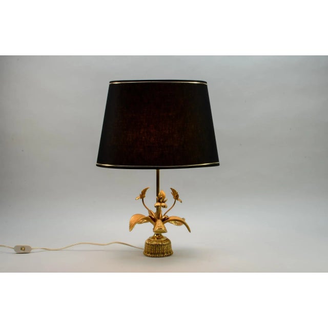 Mid-Century Brass Fleur de Lis Table Lamp, 1960s For Sale - Image 10 of 10