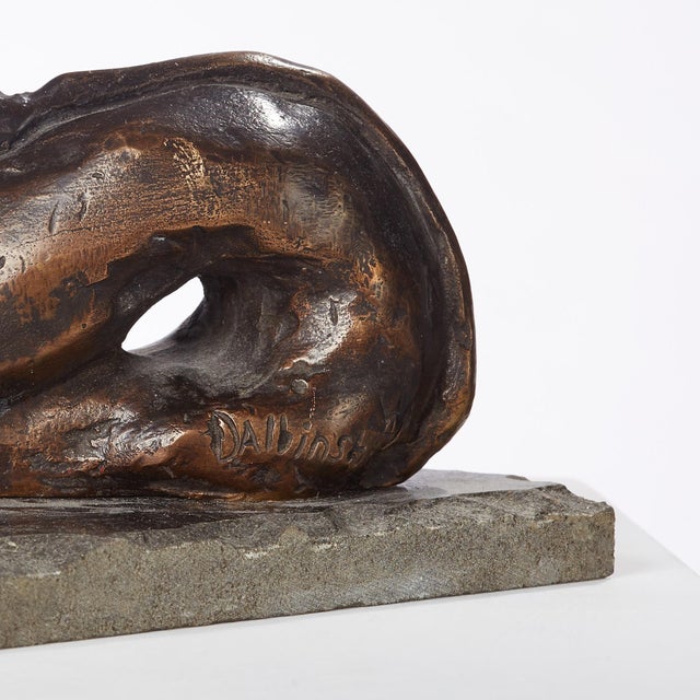 Modern Dominik Albinski, Polish Modernist Stretching CAT Bronze Expressionist Art Sculpture For Sale - Image 3 of 4