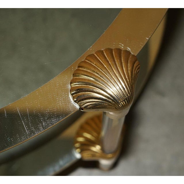 Mid-Century Modern Coffee Table in Brass and Silvered Glass, 1950s For Sale - Image 14 of 17