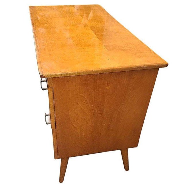 1950s Mid-Century Blond Maple Desk by Paul McCobb "Planner Group" for Winchendon For Sale - Image 4 of 6
