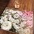 Roses in Bloom by Lindsey Kustusch | Oil on wood panel White roses with a butterfly. For Sale - Image 4 of 5