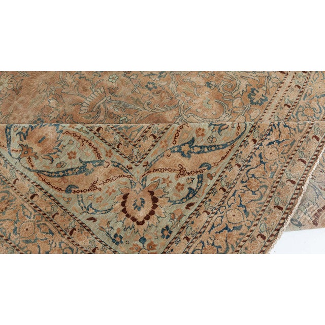 One-of-a-kind Antique Persian Kirman Animal, Botanic Carpet For Sale - Image 4 of 7