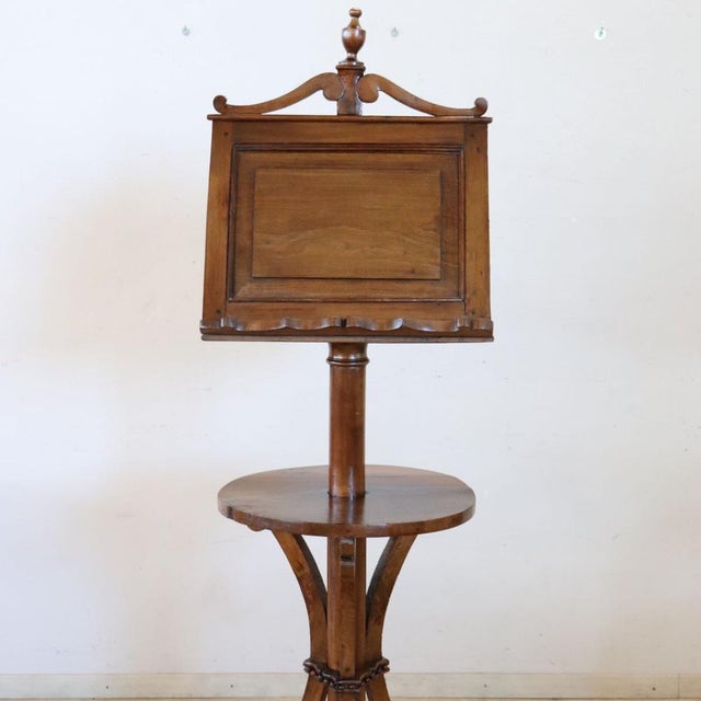 19th Century Italian Lectern in Walnut For Sale - Image 12 of 16