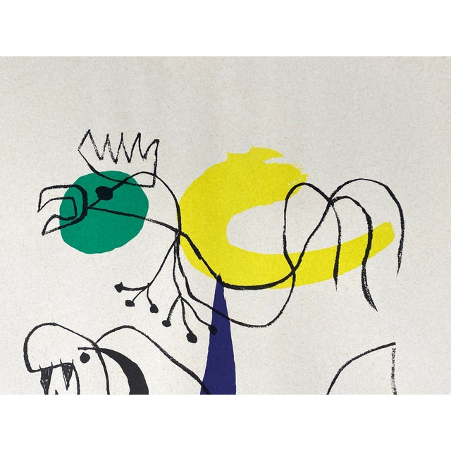 Mid-Century Modern Joan Miro, Surrealist Color Lithograph, 1956, Paper For Sale - Image 3 of 7