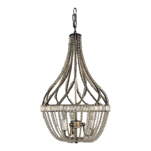 Currey & Company Transitional Crystal Ingenue Silver Chandelier