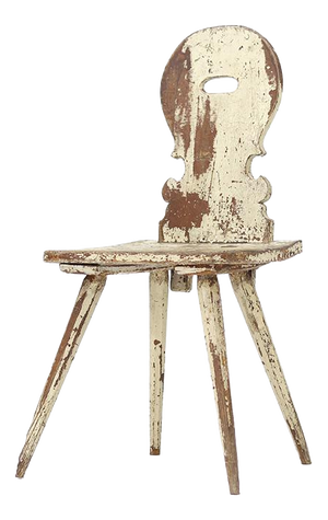 Primitive Folk Art Wabi Sabi Mountain Chair