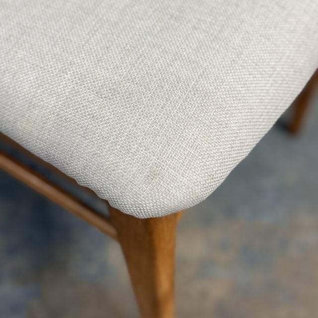 Brown Set of 6 Mid 20th Century Danish Modern Teak Back Dining Chairs by Henning Kjærnulf for Soro Stolefabrik For Sale - Image 8 of 10