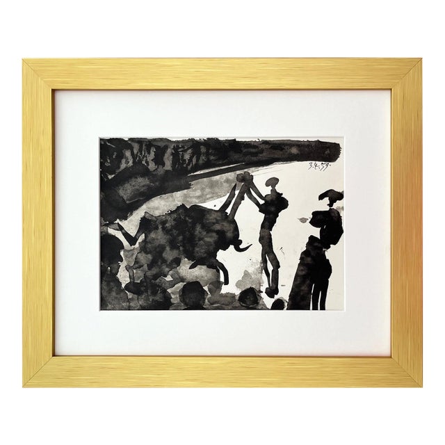 Pablo Picasso Framed Toros Y Toreros II Dated 3/4/59 For Sale
