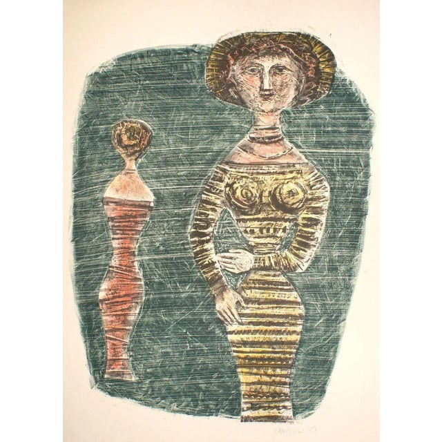 The Promenaders - Original Lithograph by Massimo Campigli - 1957 1957 For Sale - Image 3 of 3