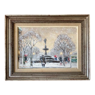 Impressionism Oil on Board Guy C. Wiggins For Sale