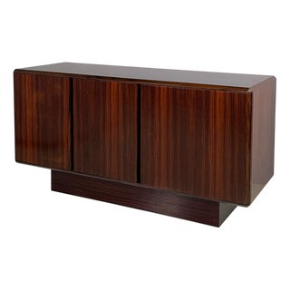 Italian Modern Sideboard in Wood with Hinged Doors, 1970s For Sale