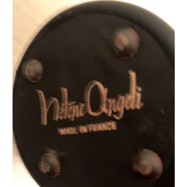 Wood French Table Lamp by Helene Angeli, 1980s For Sale - Image 7 of 8