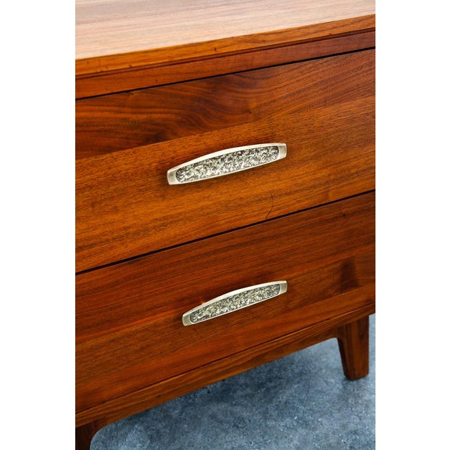 1960s End Side Table Solid Walnut Ace Hi 2 Drawer, Attributed For Sale - Image 11 of 11