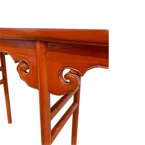 Simple Wing Console Table With Cloud Apron Design For Sale - Image 4 of 5