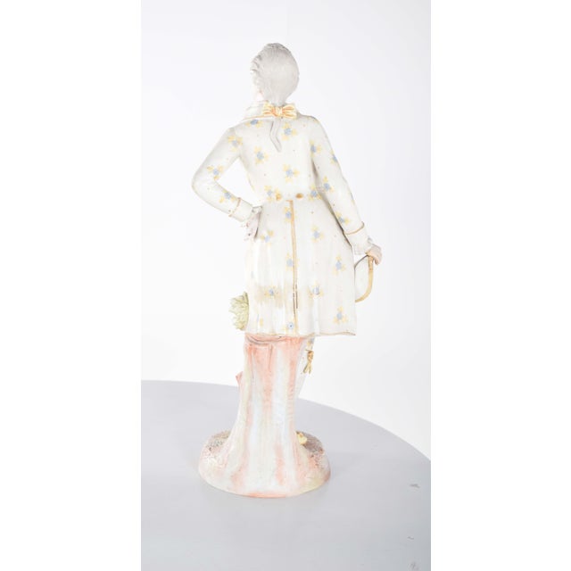 European Porcelain Statuettes, 1910, Set of 2 For Sale - Image 9 of 11