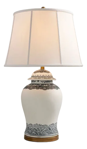 Ming Indigo Ginger Jar Lamp