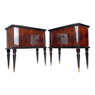 1950s Mid-Century Pair of Nightstands Italy For Sale