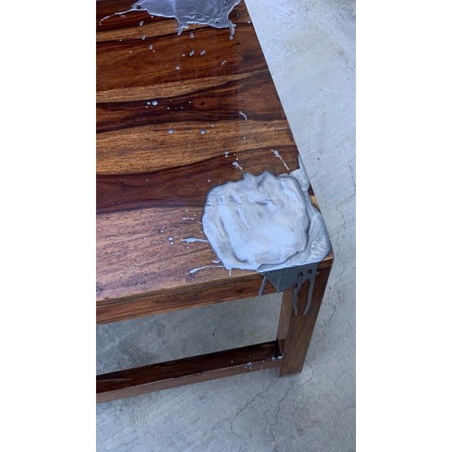 Acacia Wood Chairs - Set of 4 For Sale - Image 9 of 13