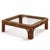 Ursula coffee table in stained rattan and tempered glass by popus editions. Dimensions: w 110 x d 110 x h 37 cm....