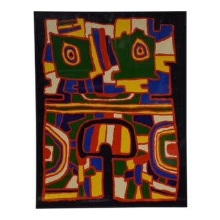 1970s Jacques Soisson Abstract Serigraph 25" X 33" For Sale