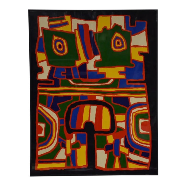 1970s Jacques Soisson Abstract Serigraph 25" X 33" For Sale