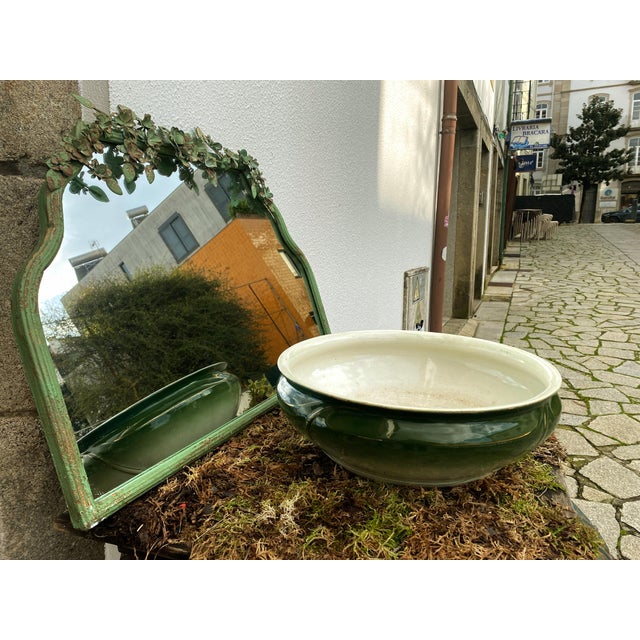 Vintage Wood Mirror, 1980s For Sale - Image 14 of 18