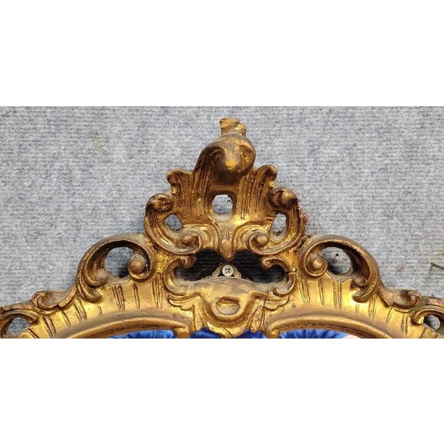 Large Baroque Mirror in Gilded Wood For Sale - Image 4 of 5