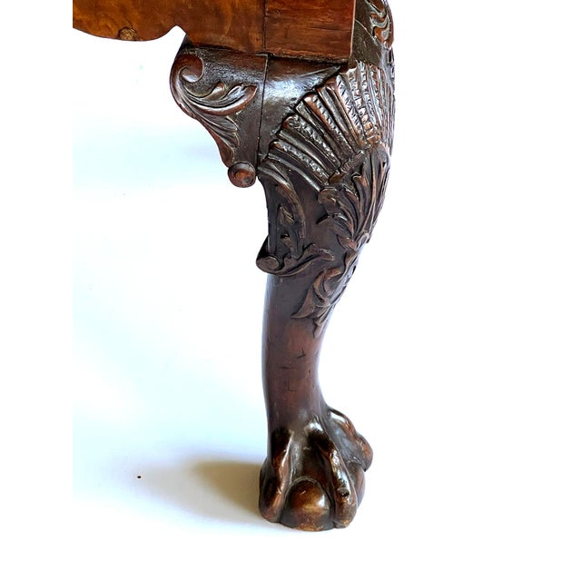 Classic Pair of Chippendale Style Walnut-Veneered Bedside Cabinets/Side Tables For Sale - Image 9 of 12
