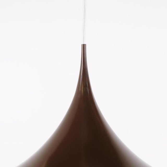1960s Semi Pendant in Dark Brown by Claus Bonderup and Torsten Thorup for Fog & Mørup, 1968 For Sale - Image 5 of 9