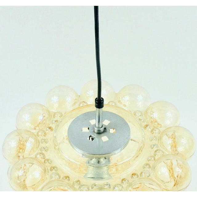 Mid-Century Modern Amber Bubble Glass Pendant Light by Helena Tynell for Limburg, Germany, 1960s For Sale - Image 6 of 9
