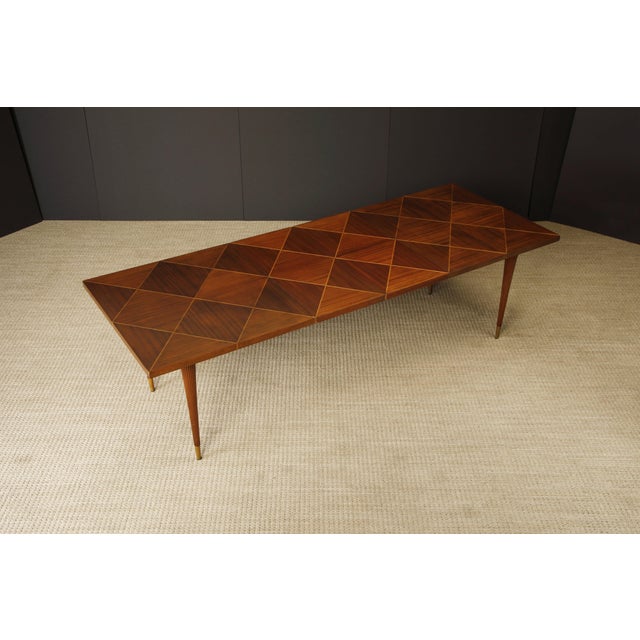 Tommi Parzinger for Charak Modern Extendable Dining Table, c 1950s, Signed For Sale In Los Angeles - Image 6 of 12