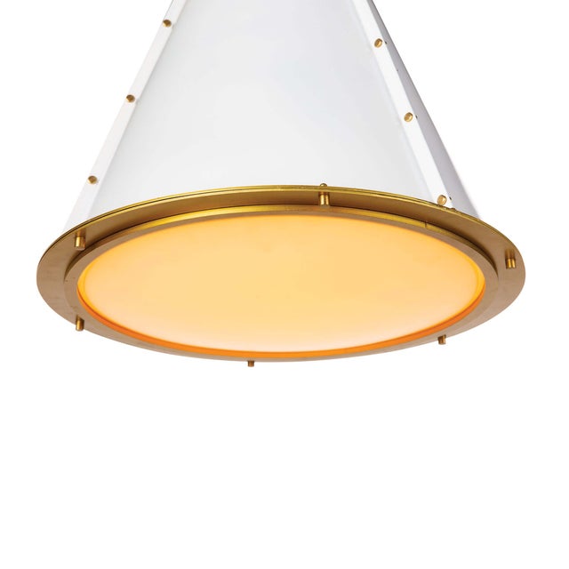 Metal Regina Andrew French Maid Chandelier Small in White For Sale - Image 7 of 9
