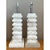 Crafted from solid polished natural alabaster stone, this vintage pair of table lamps features a striking architectural...