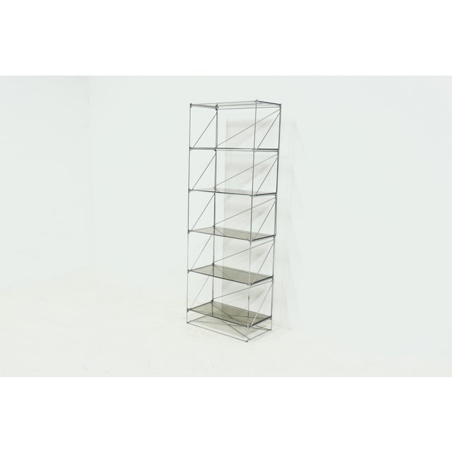 Large Minimalist Isocele Bookcase by Max Sauze for Max Sauze Studio, 1970s For Sale - Image 11 of 11