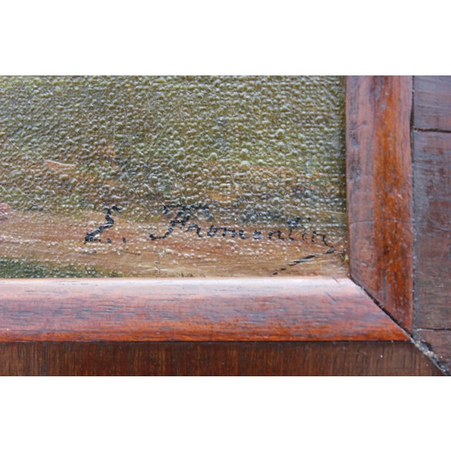 Mid 19th Century Eugène Fromentin Two Horses with a Landscape 1850's For Sale - Image 5 of 7