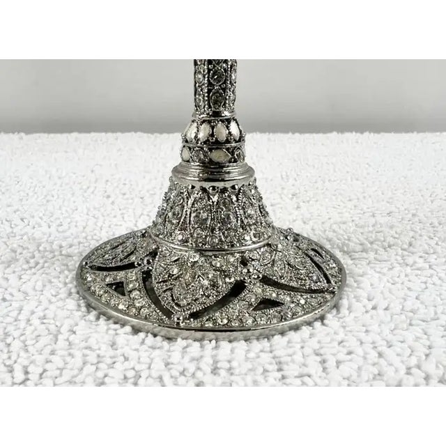 2000 - 2009 Olivia Riegel Windsor Swarovski Crystals Flute, Set of 2 For Sale - Image 5 of 14