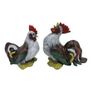Vintage Farmhouse Ceramic Chickens