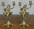 Gold Vintage French Brass Candleholders, Set of 2 For Sale - Image 8 of 8