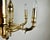 Vintage Spanish 4 & 6 Light Golden Brass Chandeliers from Saeval, Set of 2 For Sale - Image 4 of 10