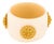 Modern Mallarino Coco Attributed Cuff Sterling Silver 18k Gold Plated Vermeil Gilt Resin Bangle Not Signed For Sale