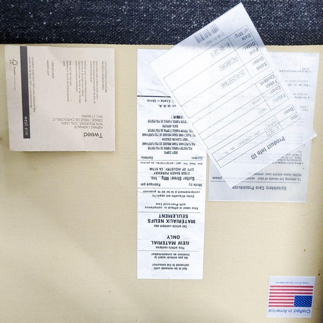 Wood West Elm Modern Dark Gray Loveseat For Sale - Image 7 of 10