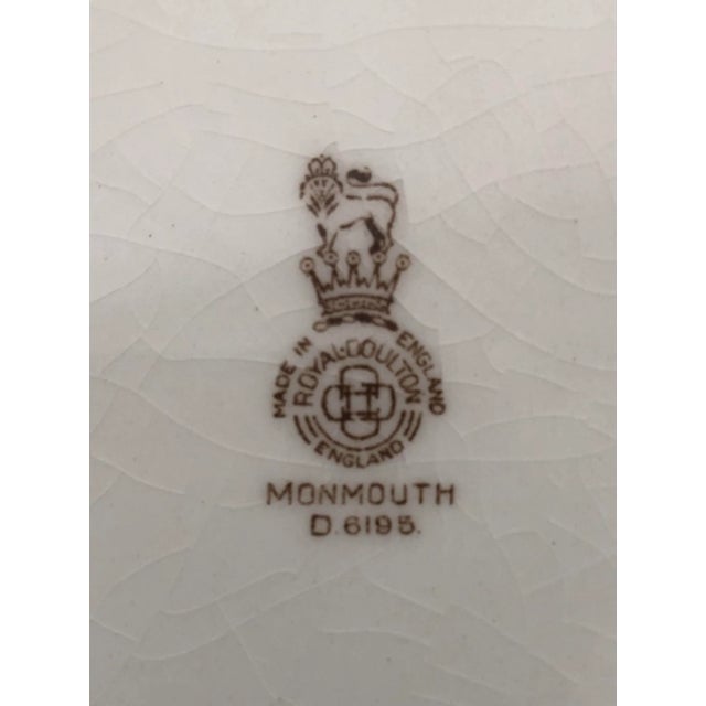 English C. 1930s Antique Royal Doulton-England Botanical Design Dinner Plates- Set of 10 For Sale - Image 3 of 13