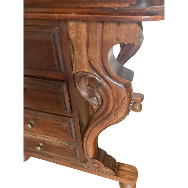 Mahogany Davenport Desk or Bureau with Faux Red Leather Sloped Writing Area, 1890s For Sale - Image 13 of 14