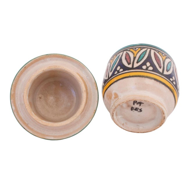 Mid 20th Century Mid-Century Moroccan Pottery Jar For Sale - Image 5 of 6