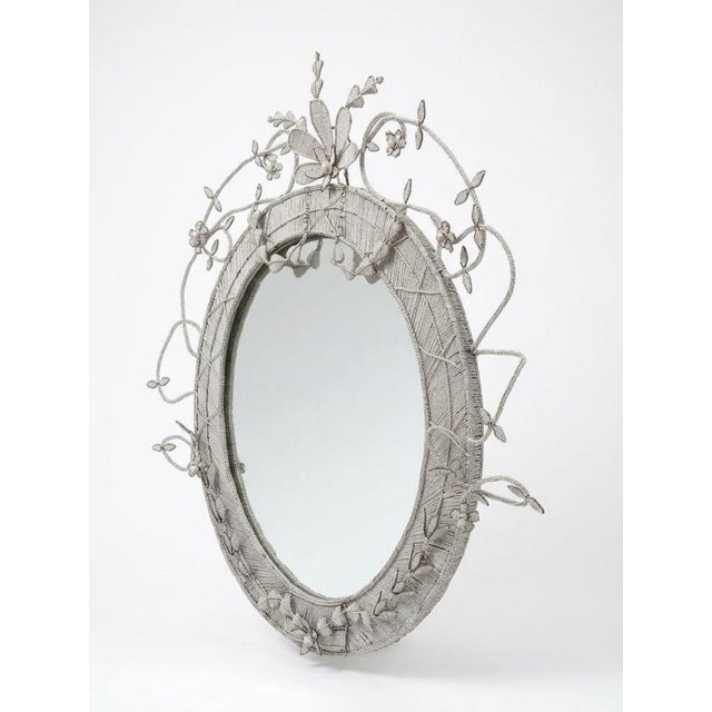 This striking handcrafted South African beaded wall mirror showcases the remarkable precision, patience, and creative...