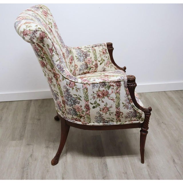 Pair of Georgian Revival Mahogany Library Lounge Chairs, C. 1925–1945 For Sale - Image 9 of 12