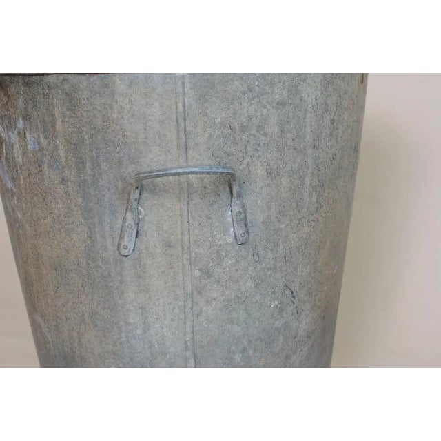 Rustic Large Antique Rustic Zinc Bucket, 1890s For Sale - Image 3 of 10