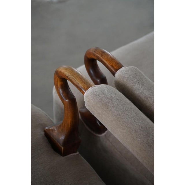 Antique Danish Armchairs in Velvet, 1920s, Set of 2 For Sale - Image 10 of 18