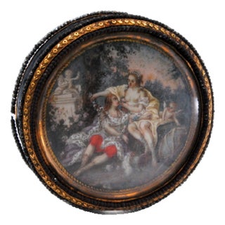 Tortoiseshell and Gold Jewelry Box For Sale